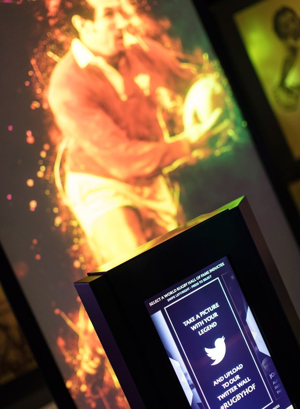 World rugby hall of fame interactive selfie point